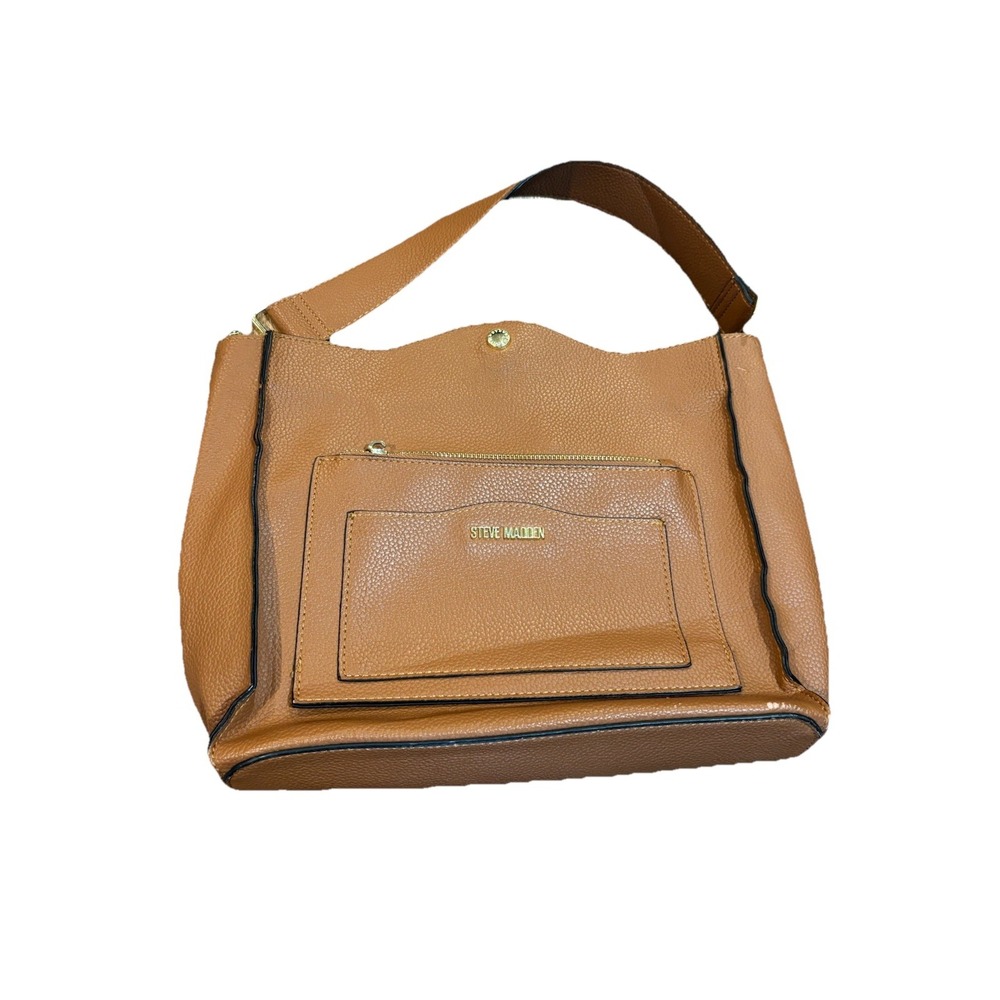 Steve Madden Purse Gold Toned Accents Zippered W‎ Pockets. With Matching Wallet
